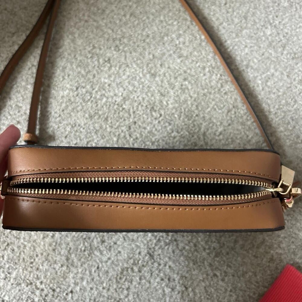 Michael Kors Purse Brown with Gold Hardware and Logo Accents - Picture 3 of 5